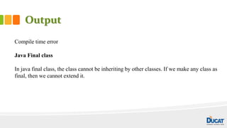 Java Final Keyword | PPTX | Web Development | Internet