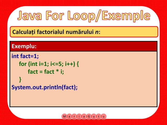 Java For Loop | PPSX