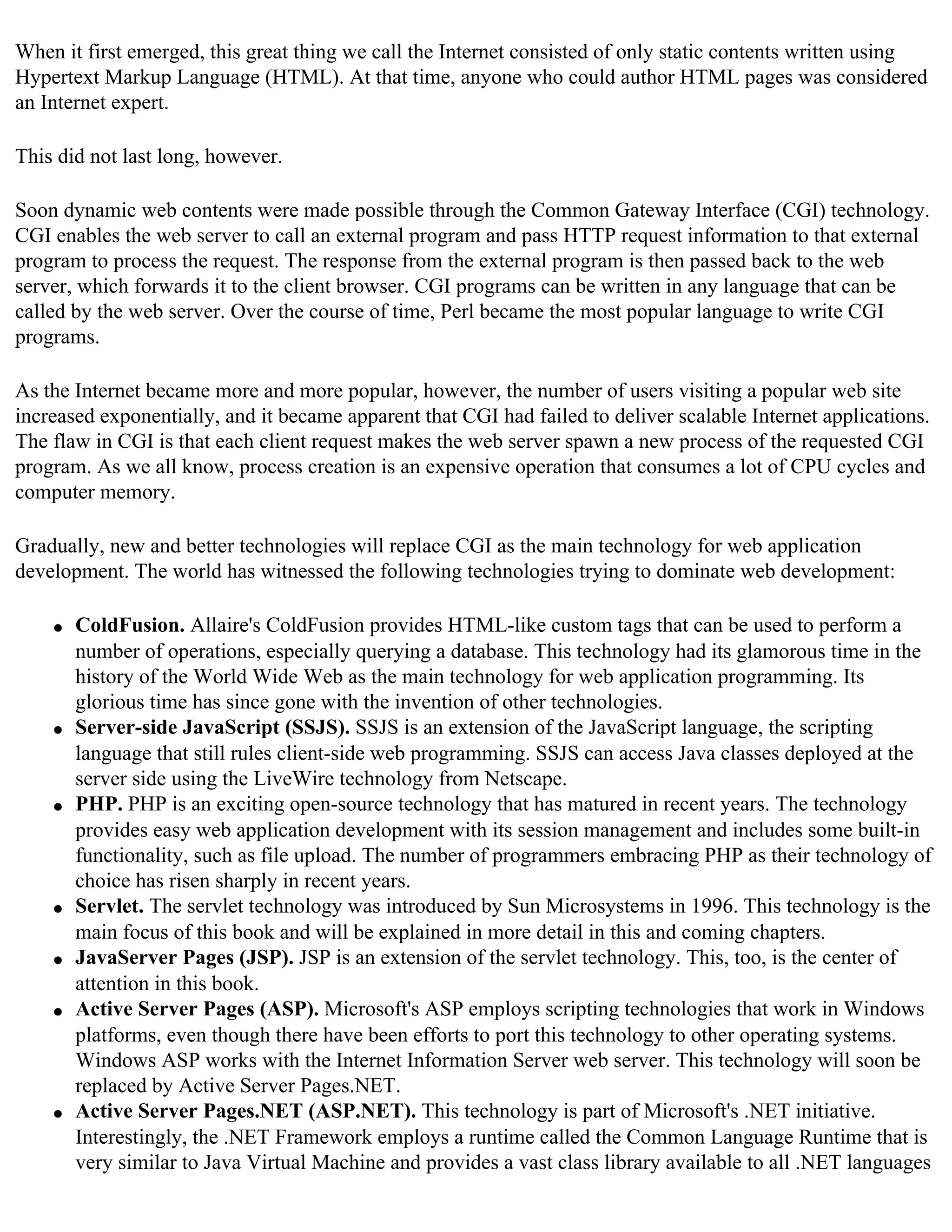 Java For The Web With Servlets%2cjsp%2cand Ejb
