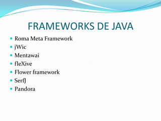 Java frameworks | PPTX