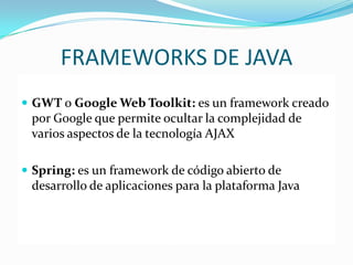 Java frameworks | PPTX
