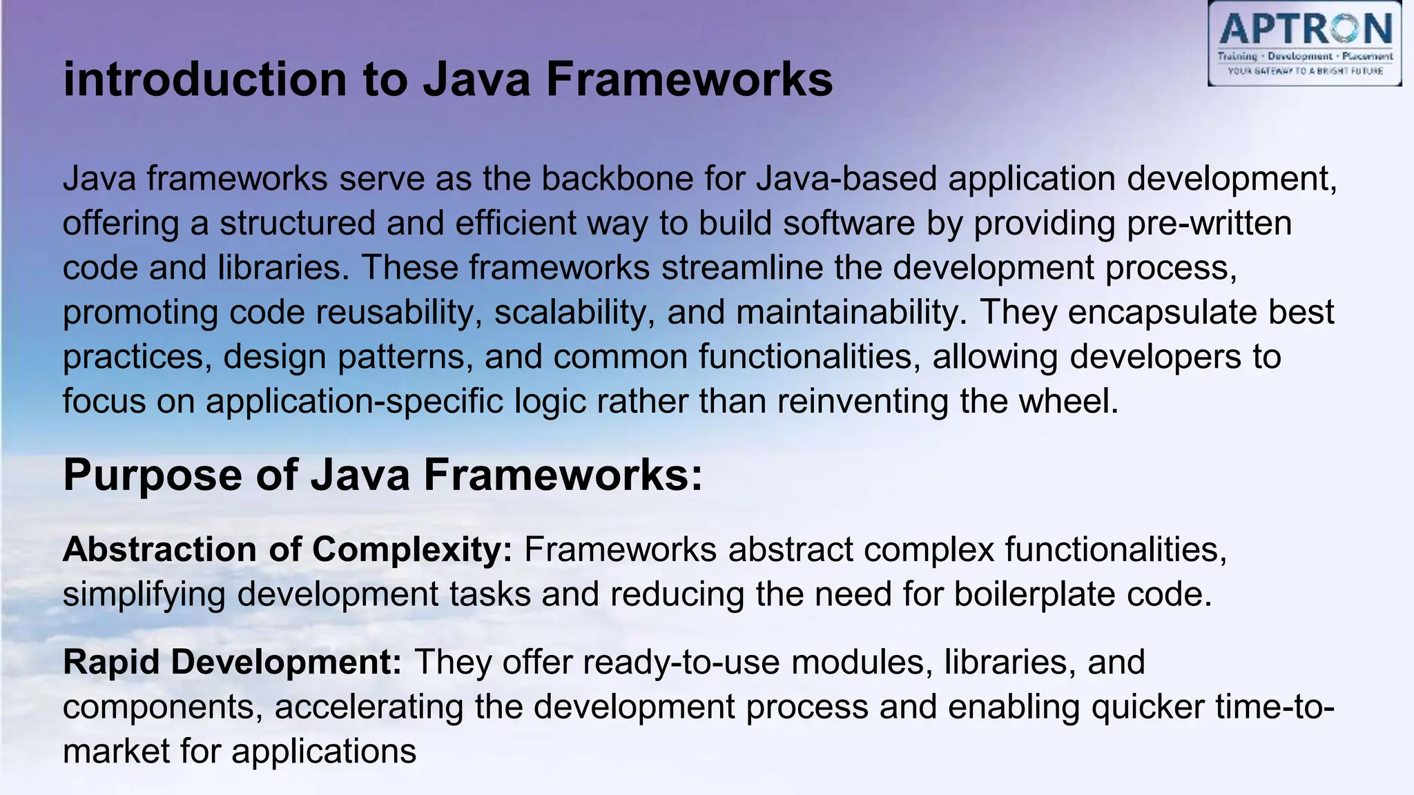 Java Frameworks Training in Noida.pptx