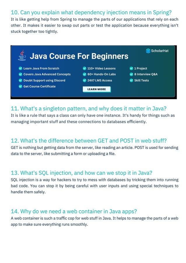 Java Full Stack Developer Interview Questions PDF By ScholarHat | PDF