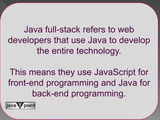 Java full stack certification course | PPTX | Web Development | Internet