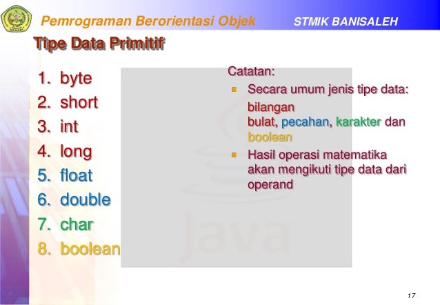 Modul Java dasar fundamental (OOP)