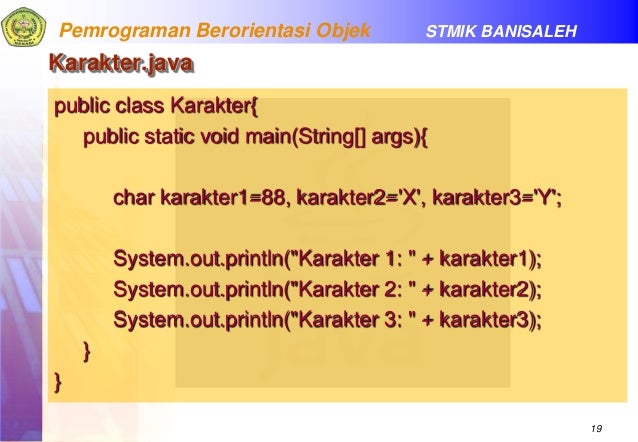 Modul Java dasar fundamental (OOP)