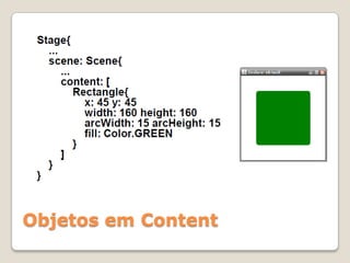 Objetos em Content