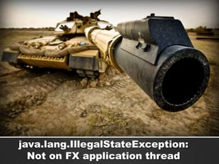 java.lang.IllegalStateException:
Not on FX application thread
 