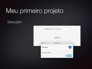 Meu primeiro projeto
Execução:
 