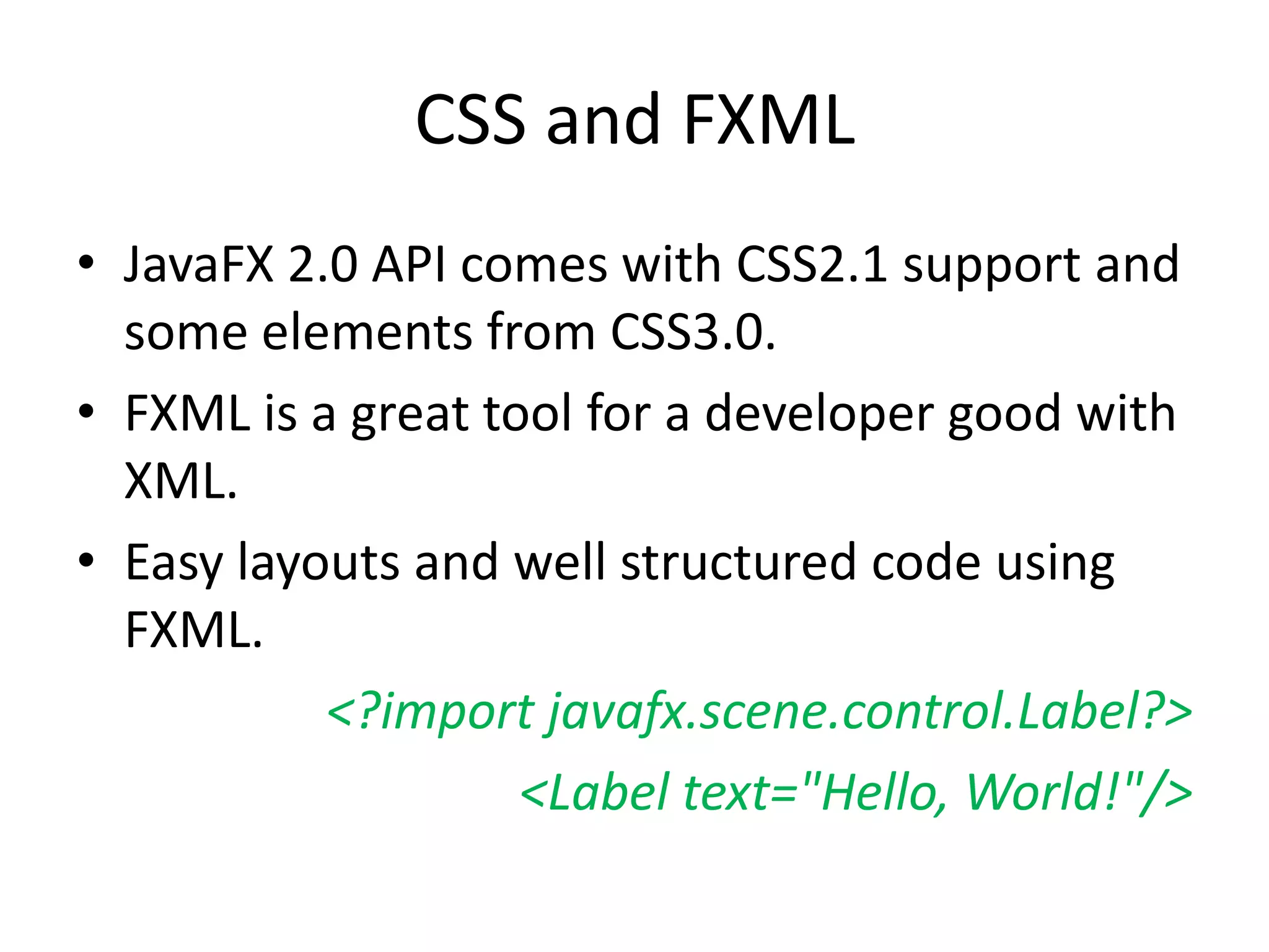 Java fx an introduction | PPSX | Web Development | Internet