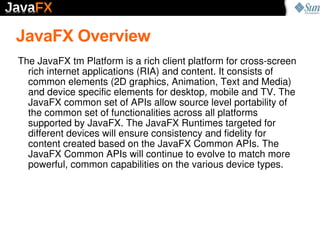 JavaFX Overview | PPT