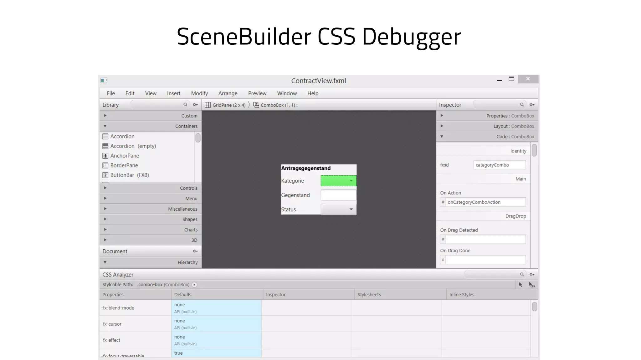 SceneBuilder CSS Debugger
 