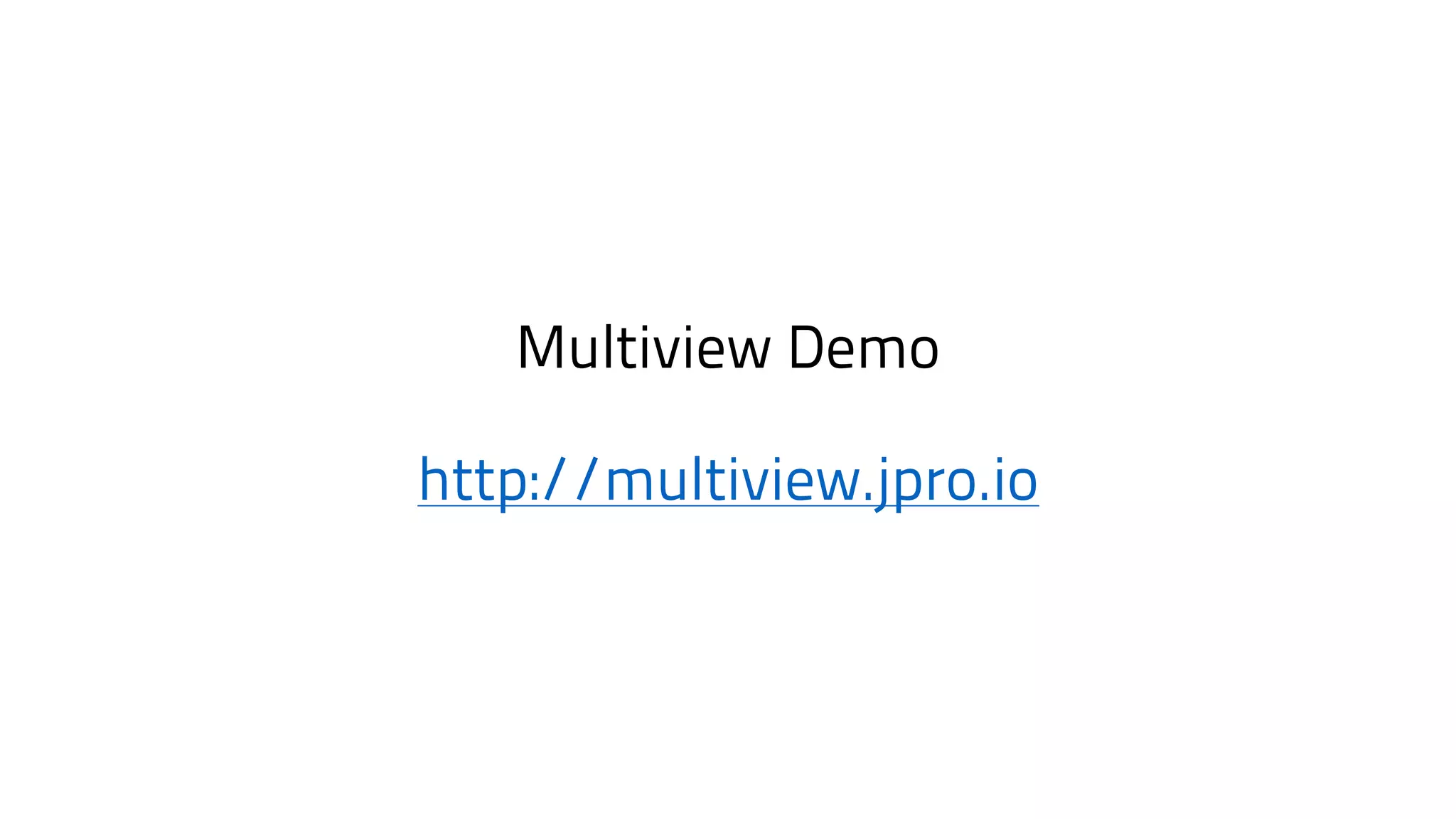 Multiview Demo
http://multiview.jpro.io
 