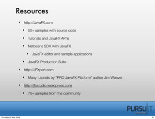BeJUG JavaFx In Practice