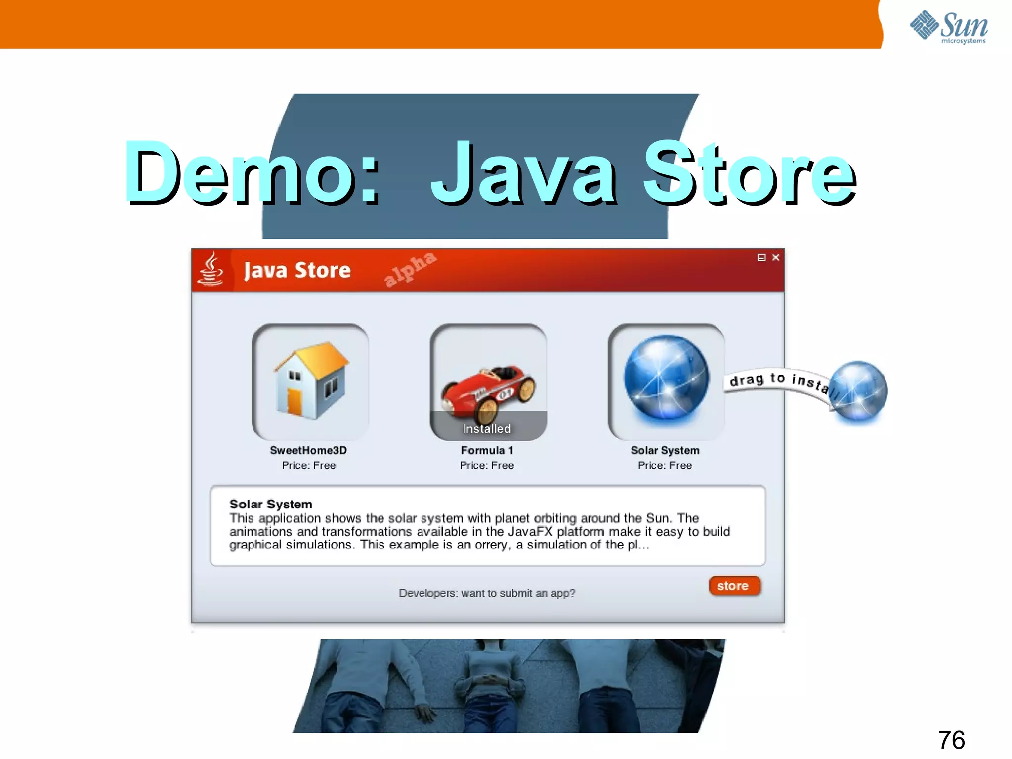 Demo: Java Store




                   76
 