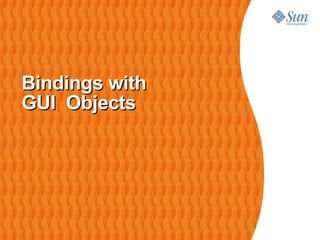 Bindings with
GUI Objects
 