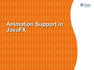 Animation Support in
JavaFX
 