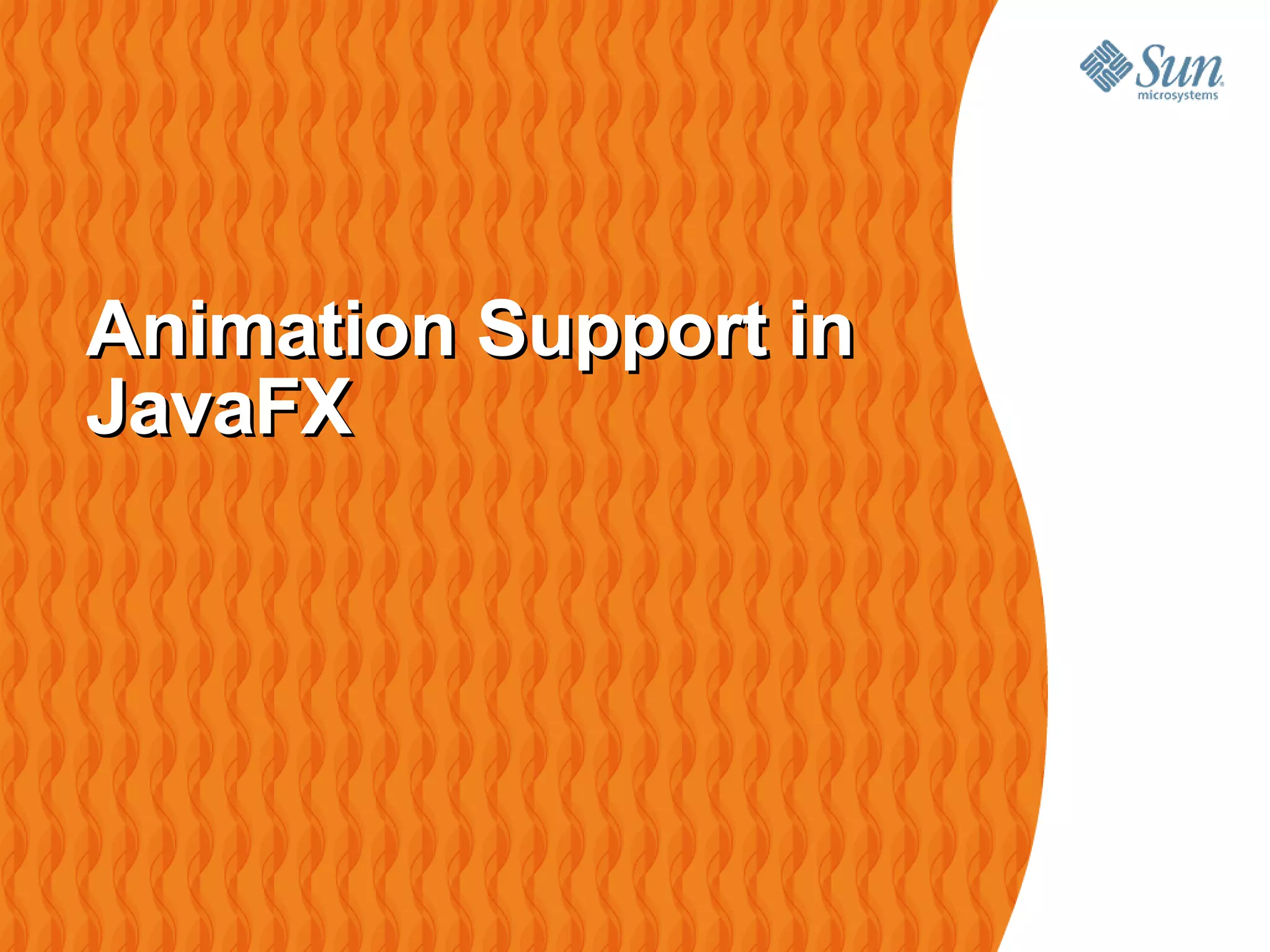 Animation Support in
JavaFX
 