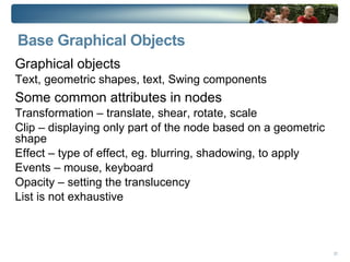 Constants  var fred:Number; def PI:Number = 22 / 7; Data Types If not specified => compiler infers the correct type var s =  “Hello World” ; 