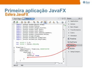 Primeira aplicação JavaFX Esfera JavaFX  