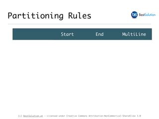 (c) BestSolution.at - Licensed under Creative Commons Attribution-NonCommerical-ShareAlike 3.0
Partitioning Rules
Start End MultiLine
 