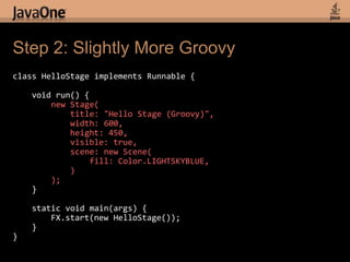 Example 1: Simple FX Script to Groovy