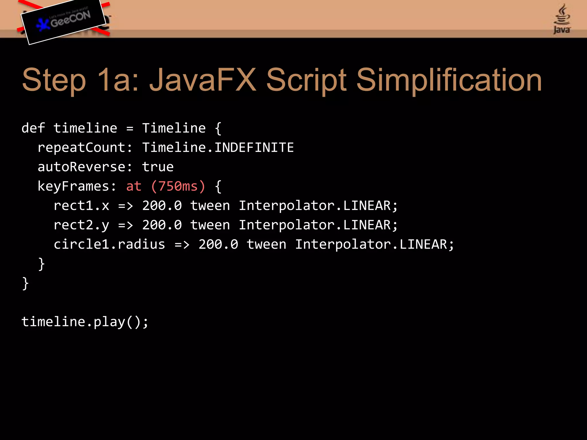 Example 2: FX Script Animation in Groovy