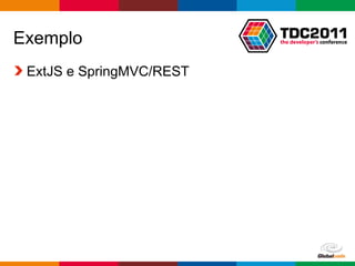 Exemplo
 ExtJS e SpringMVC/REST




                          Globalcode – Open4education
 