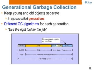 Generational Garbage Collection <ul><li>Keep young and old objects separate </li></ul><ul><ul><li>In spaces called  genera...