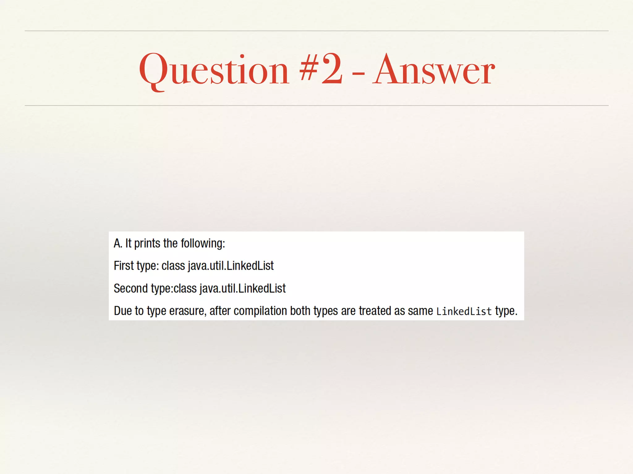 Question #2 - Answer