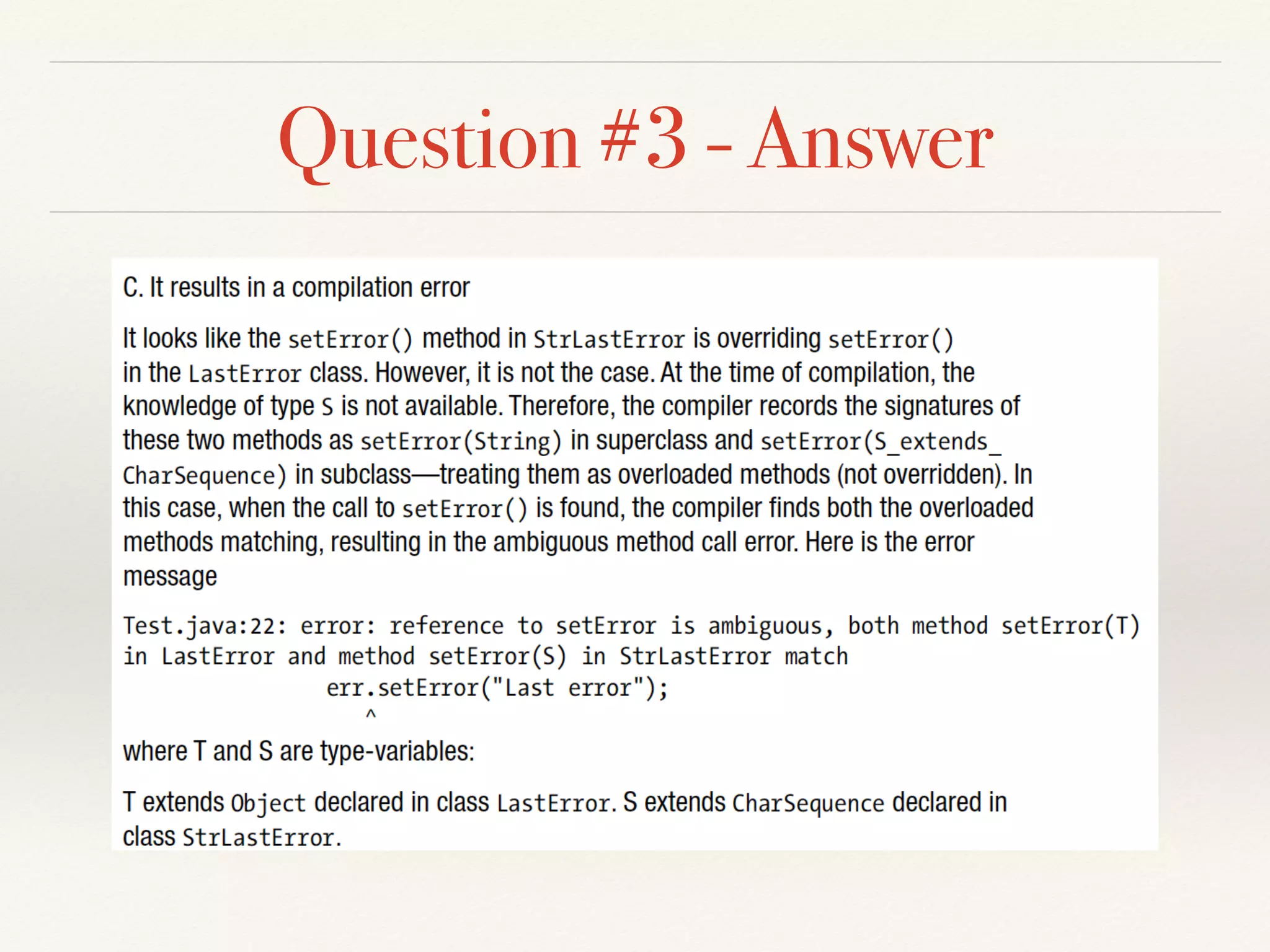 Question #3 - Answer