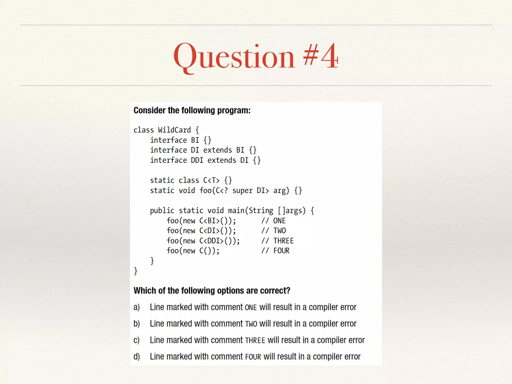 Question #4