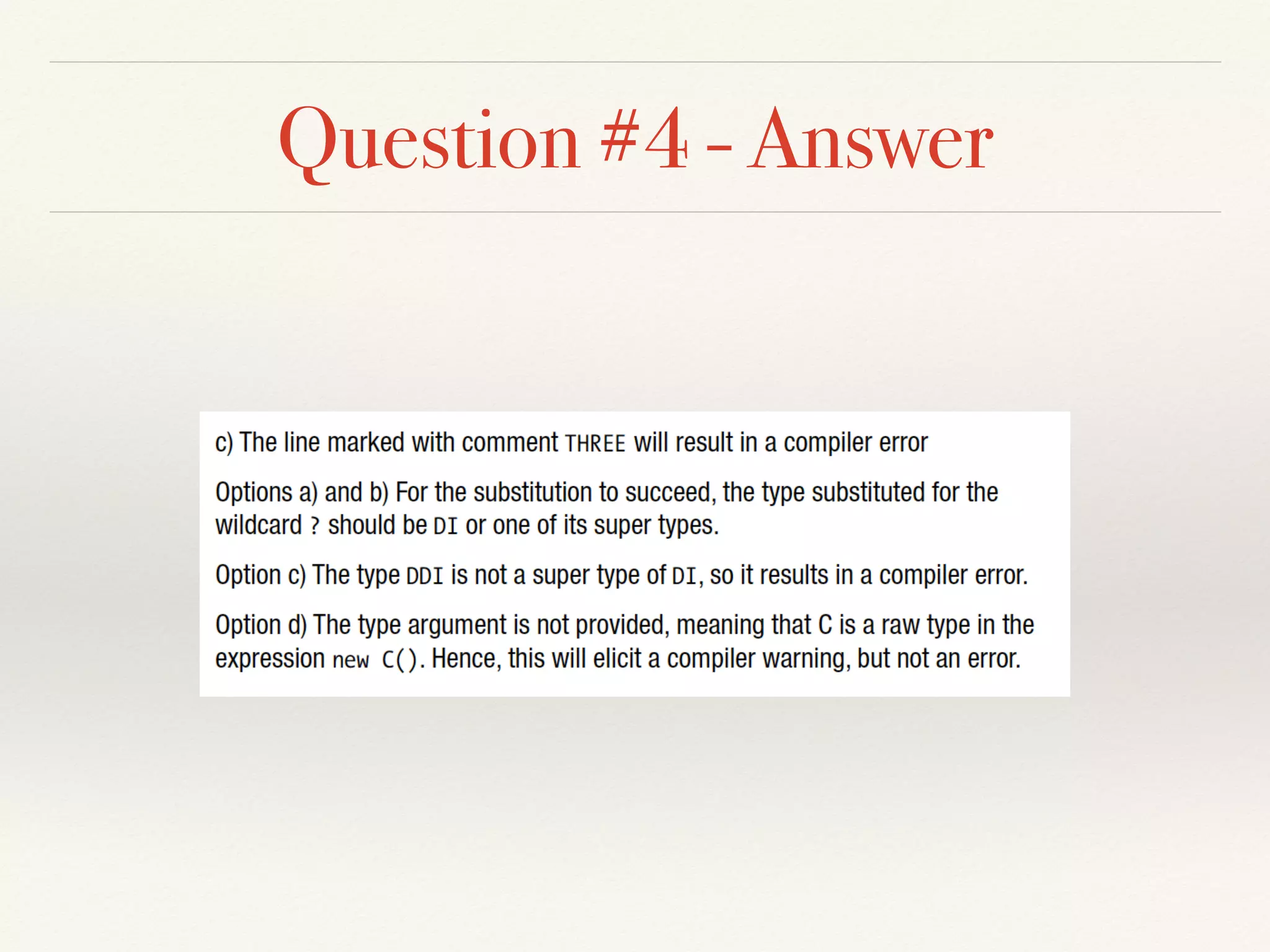 Question #4 - Answer