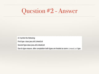 Question #2 - Answer
 