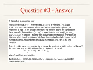 Question #3 - Answer
 