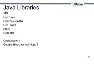 Java Gis Toolkit Mapping, GIS and geolocating data in Java @ JAX London | ODP