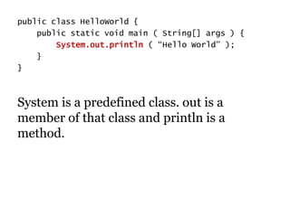 Java Hello World Program | PPT