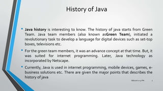 Java history 01 | PPT