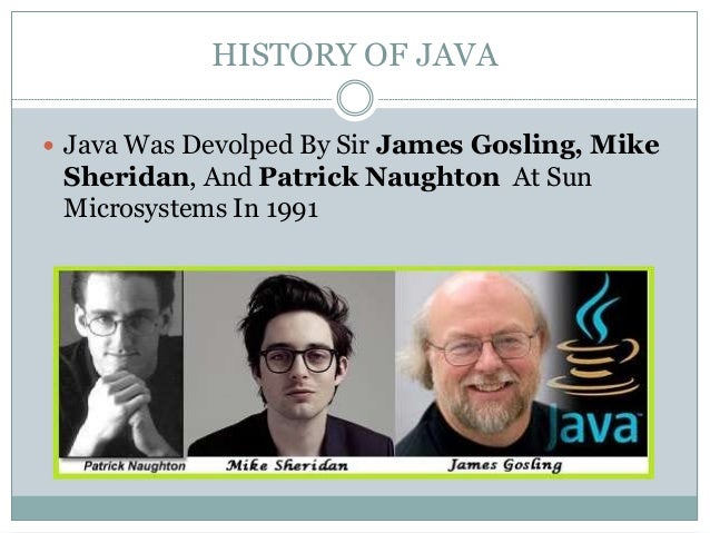 History Of JAVA