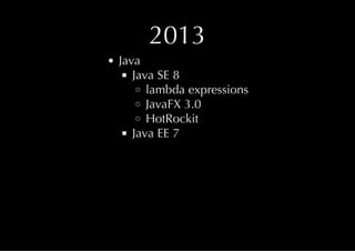 Java & HTML5 History