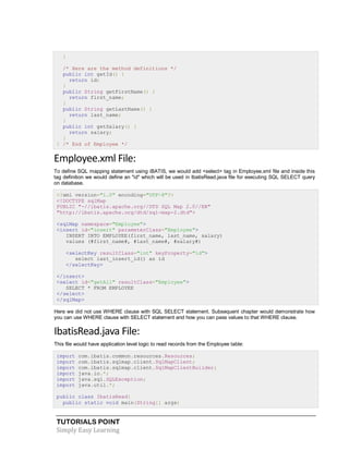 Java ibatis tutorial | PDF