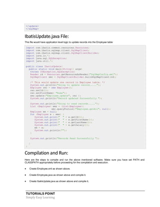 Java ibatis tutorial | PDF