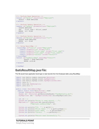 Java ibatis tutorial | PDF