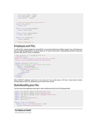 Java ibatis tutorial | PDF