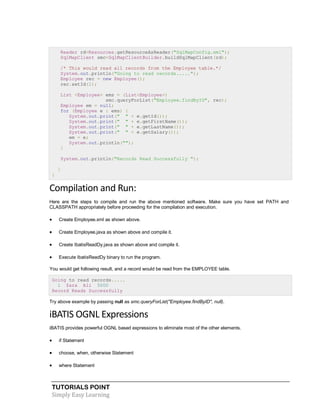Java ibatis tutorial | PDF