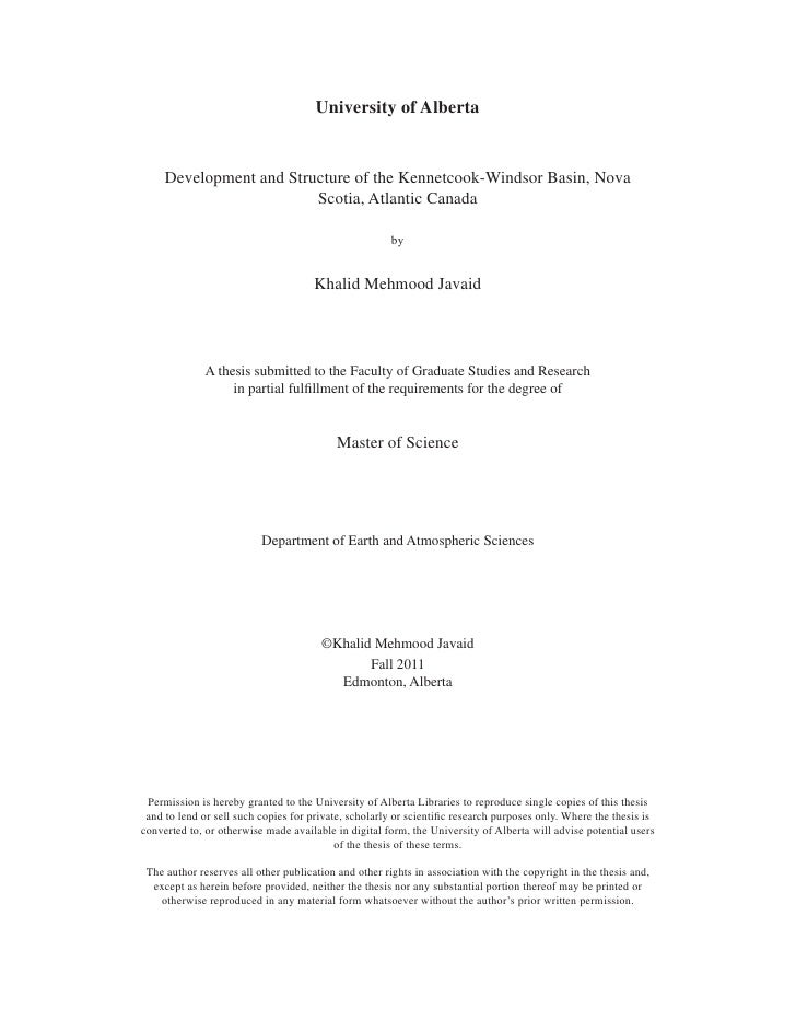Msc dissertation or thesis