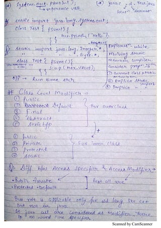 Java Basics for Interview | PDF