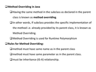Java inheritance | PPTX