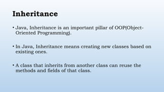 Java object oriented programming Inheritance.pptx