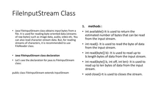 Java I/O | PPTX | Programming Languages | Computing